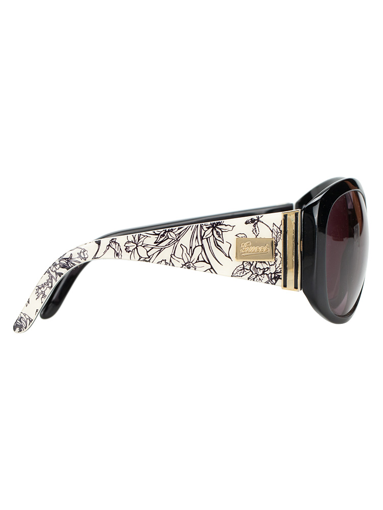 GG3077/S Floral Sunglasses Black White