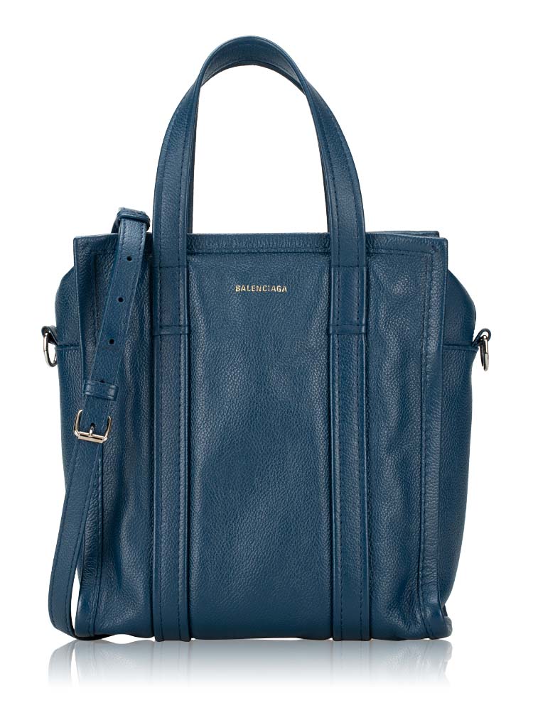 Calfskin XS Bazar Shopper Petrol Blue