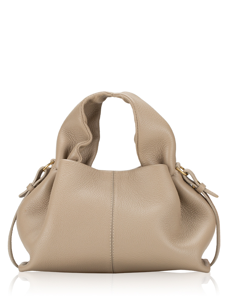 Textured Calfskin Numero Neuf Mini Taupe