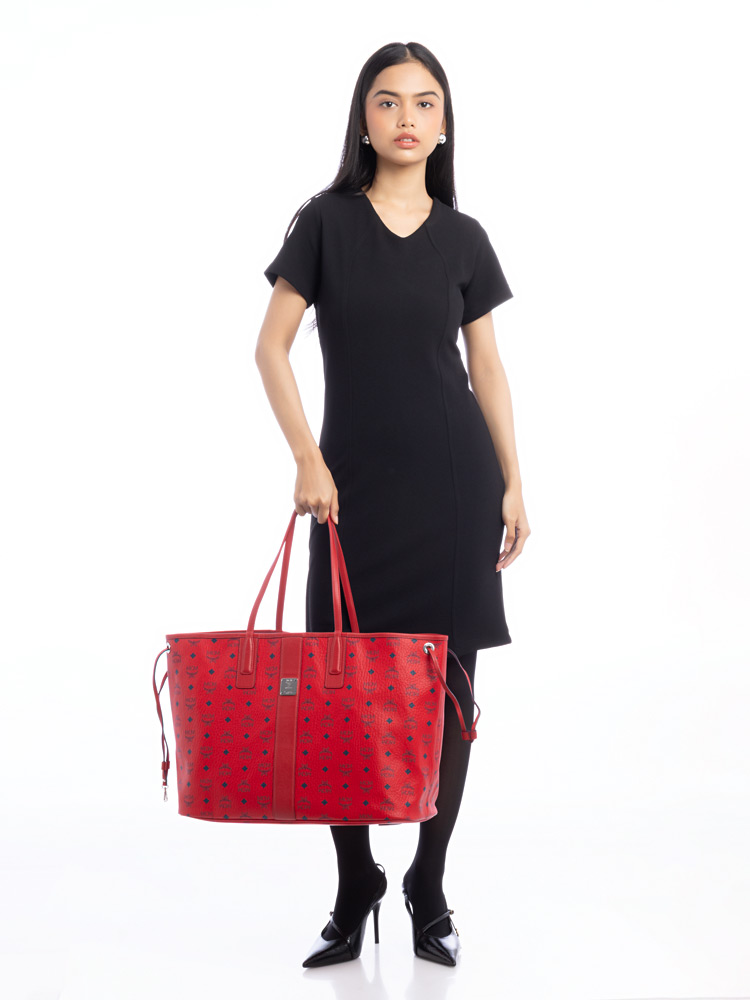 Visetos Liz Reversible Large Shopper Ruby Red