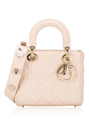 Lambskin Cannage My ABCDior Small Lady Dior Powder Pink