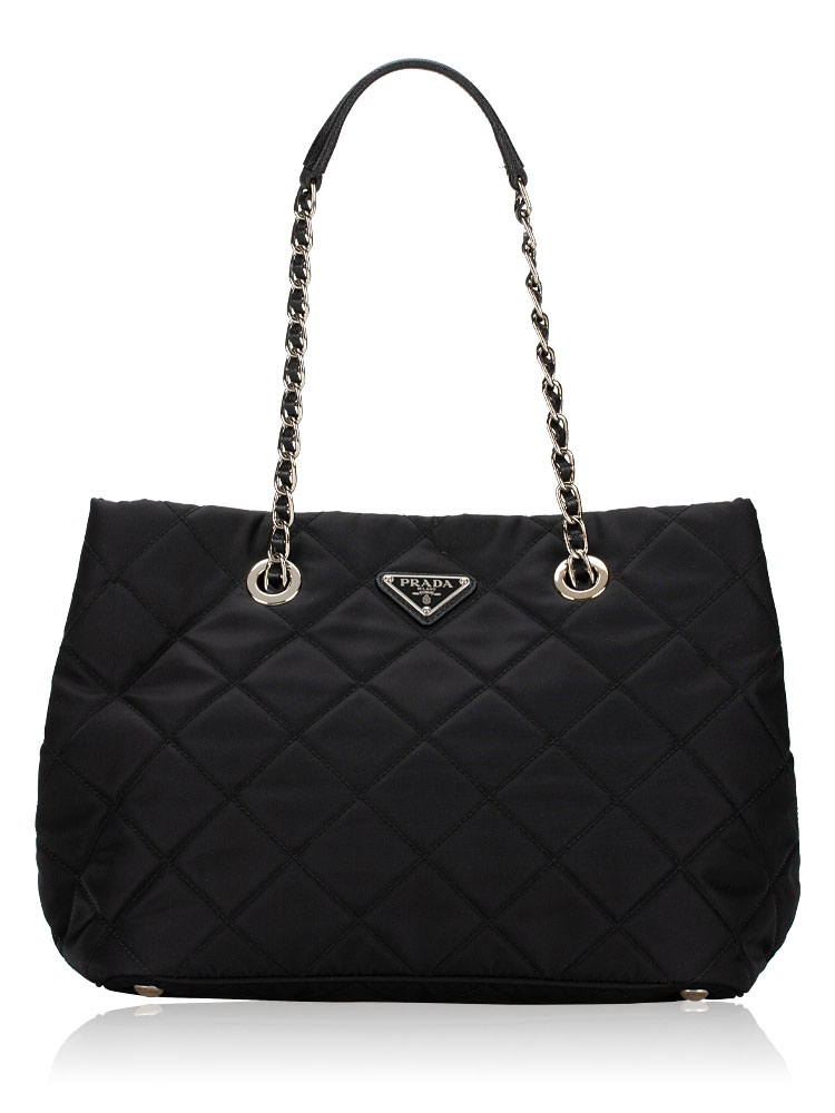 1BG740 Tessuto Impuntu Convertible Tote Nero