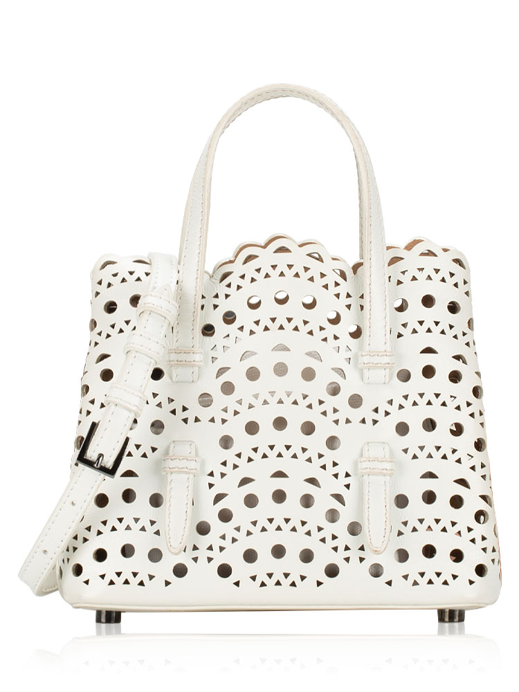 Lux Calfskin New Vienne Mina 16 Tote Blanc Optique