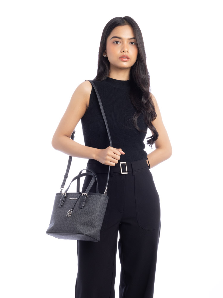 Jet Set Monogram XS Carryall Tote Black