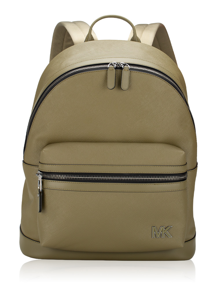 Edison Leather Backpack Safari Green