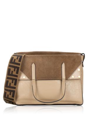 Vitello Shine Flip Tote Amido Cocco