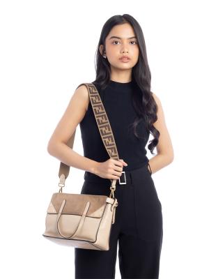 Vitello Shine Flip Tote Amido Cocco