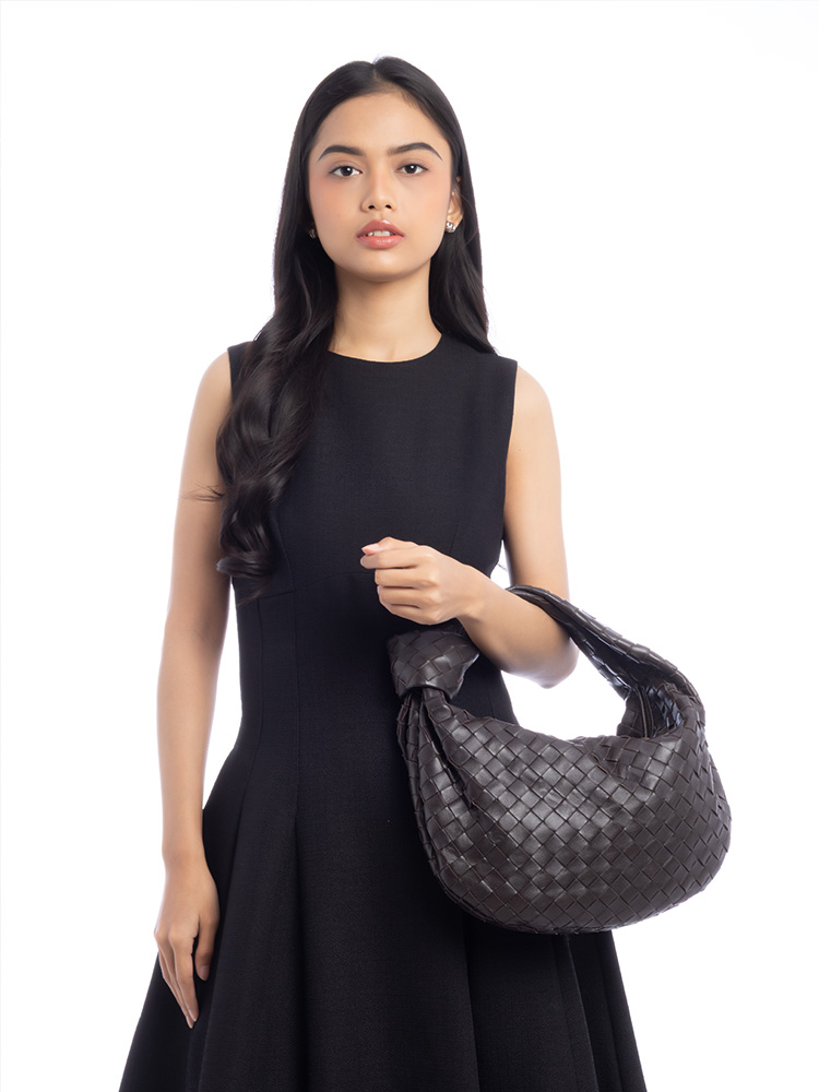 Nappa Intrecciato Small Jodie Hobo Fondant