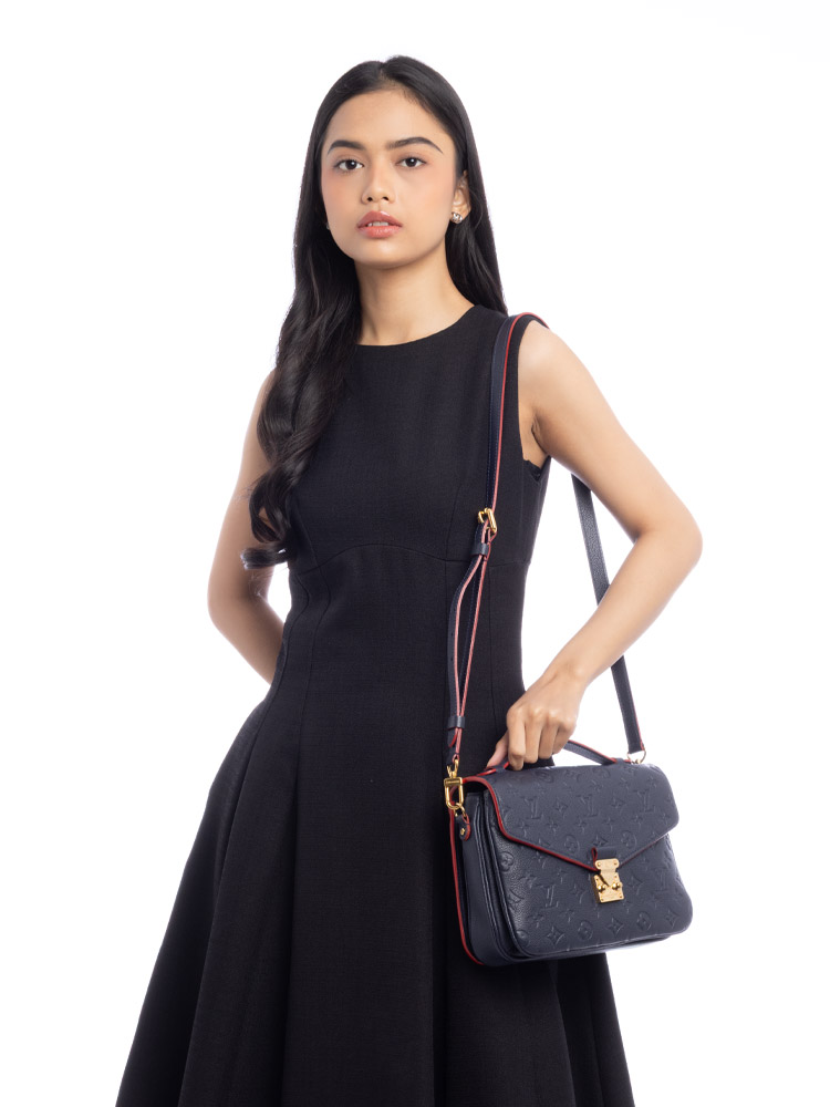 Monogram Empreinte Pochette Metis Marine Rouge