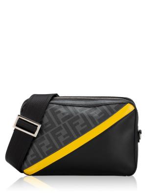 Vitello Liberty FF 1974 Diagonal Camera Bag Grey Yellow