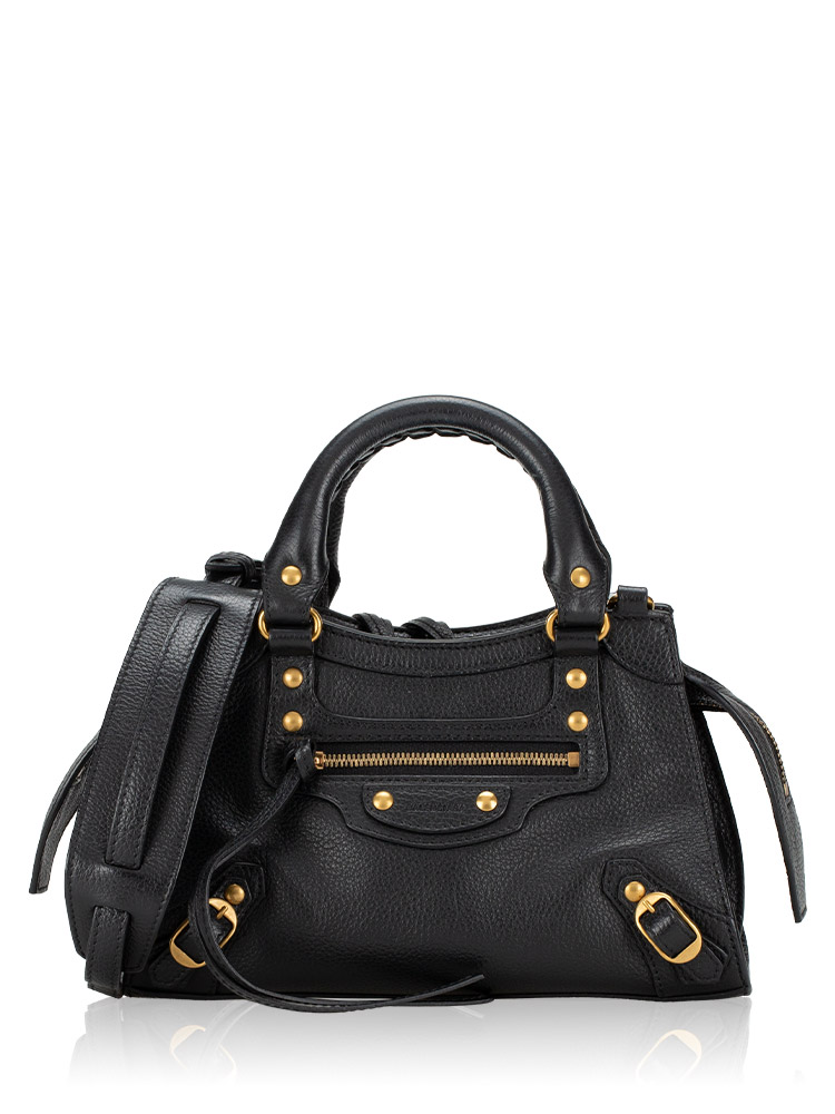 Grained Calfskin Neo Classic Mini City Black