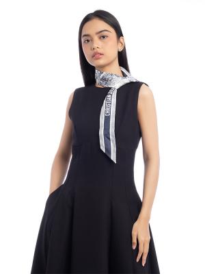 Silk Toile De Jouy Mitzah Sauvage Scarf Blue