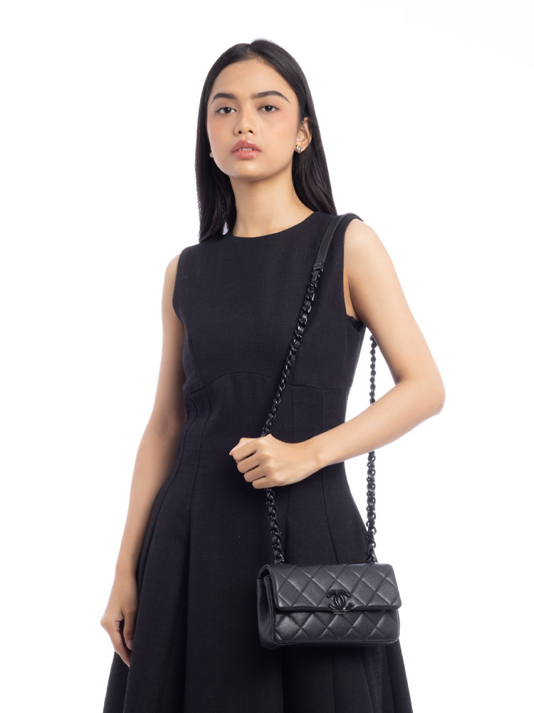 Caviar My Everything Small Flap Bag Black