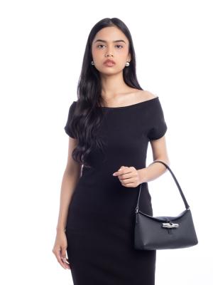 Le Roseau Small Hobo Bag Black