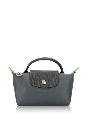 Le Pliage Green Pouch With Handle Graphite