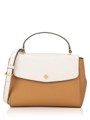 Emerson Colorblock Small Top Handle Satchel Tiramisu New Ivory
