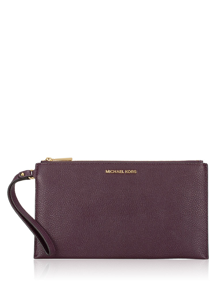 Leather Large Wristlet Mulberry