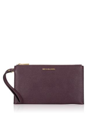 Leather Large Wristlet Mulberry