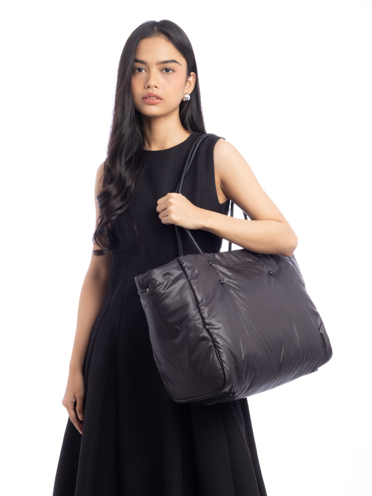 Everything Puffy Large Tote Black