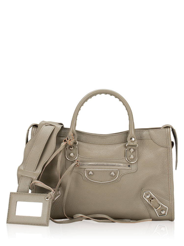 Silver Metallic Edge Small City Gris Taupe