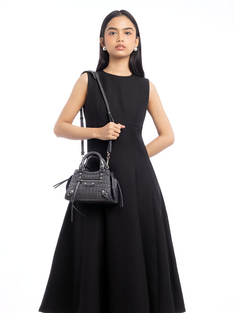 Croco Effect Neo Classic Mini City Dark Grey