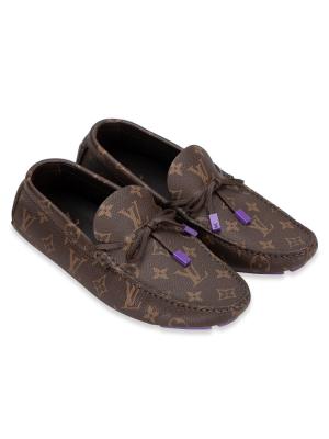 Monogram Driver Moccasin Purple Sz 5.5