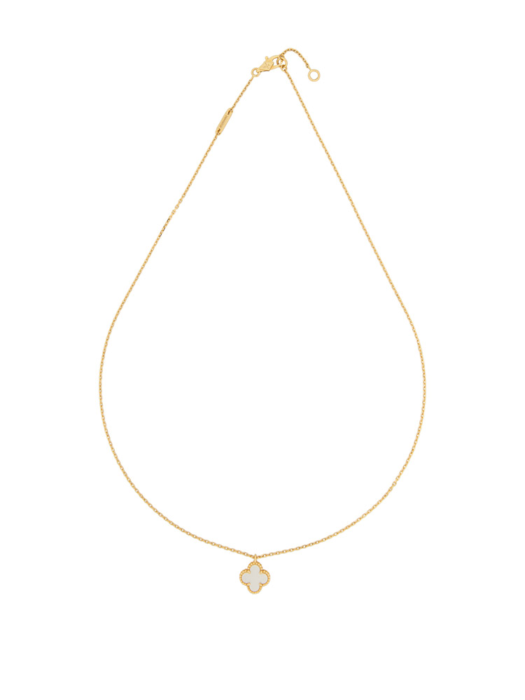 18K Yellow Gold Sweet Alhambra Pendant Mother of Pearl