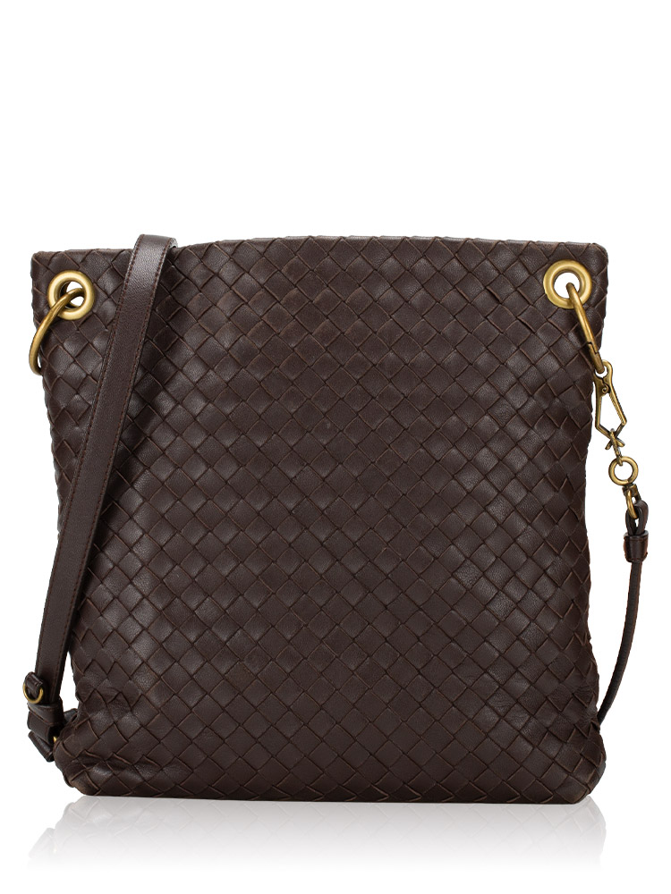 Nappa Intrecciato Messenger Ebano