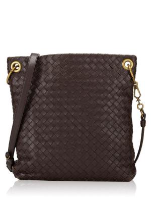 Nappa Intrecciato Messenger Ebano