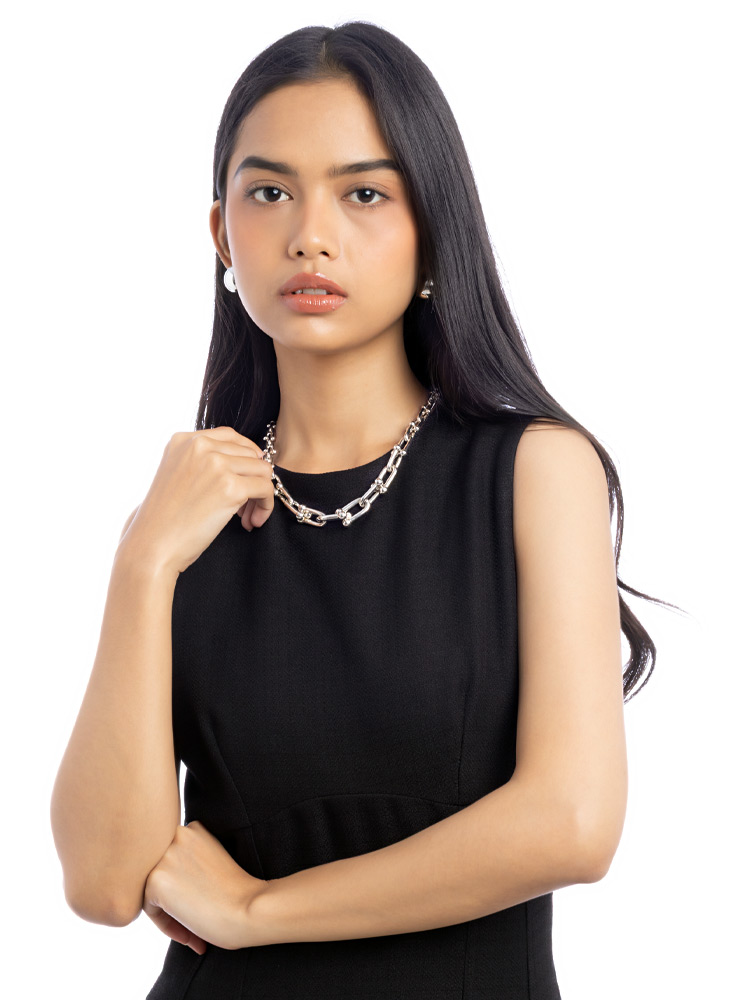 Sterling Silver HardWear Graduated Link Necklace