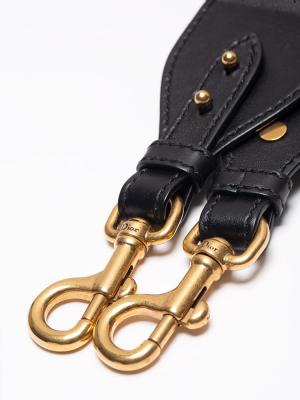 Canvas Embroidered Toile De Jouy Shoulder Strap Black Multicolor