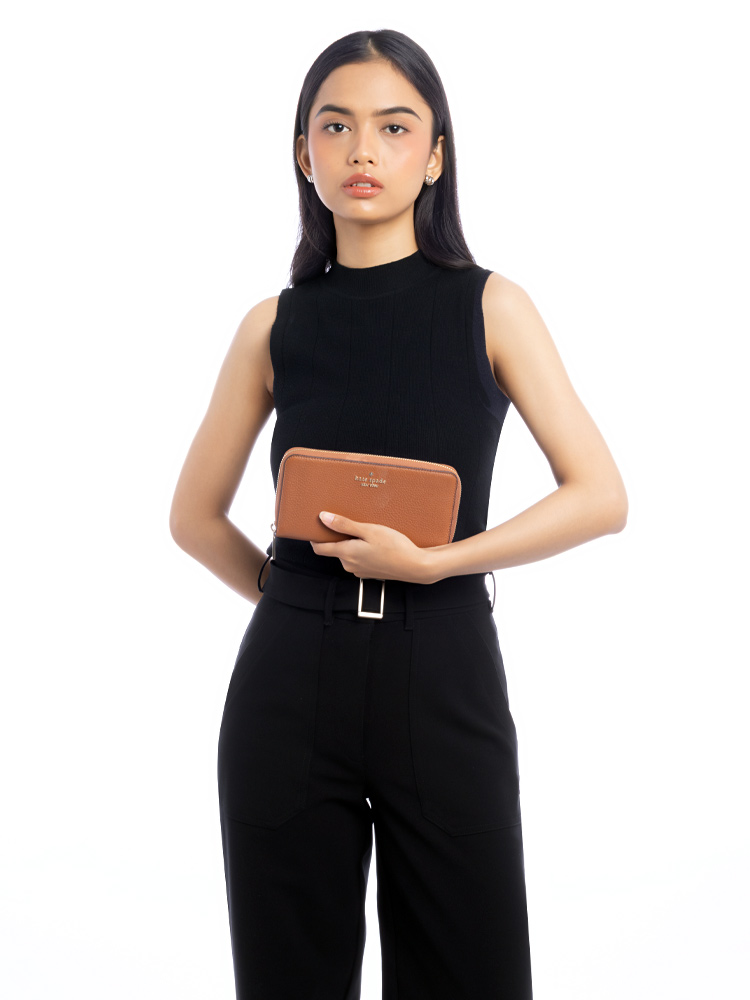 Leila Continental Wallet Warm Gingerbread