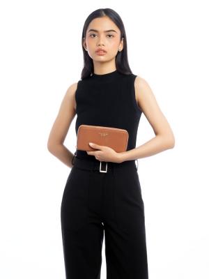 Leila Continental Wallet Warm Gingerbread