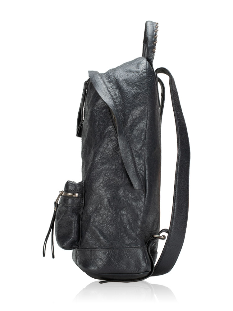 Lambskin Classic Silver Backpack Gris Fossile