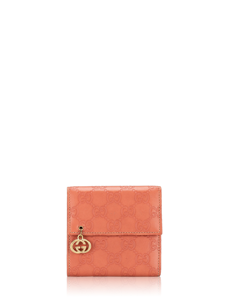 Guccissima Pierce Trifold Wallet Pink