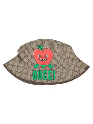 GG Supreme Apple Bob Bucket Hat Beige Ebony