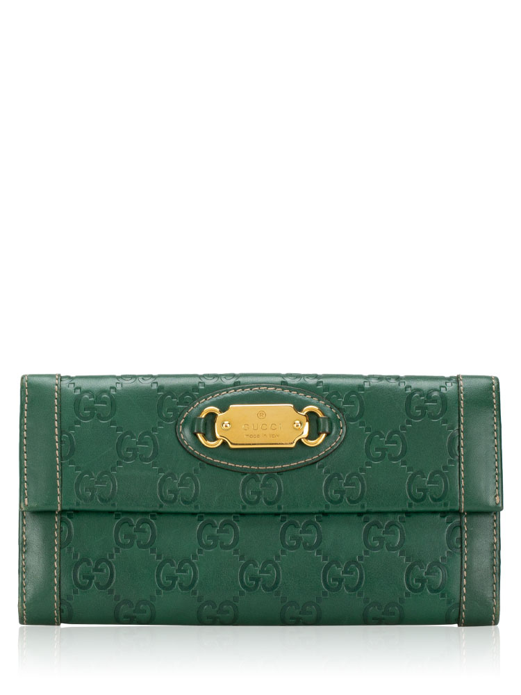 Guccisima Continental Wallet Green