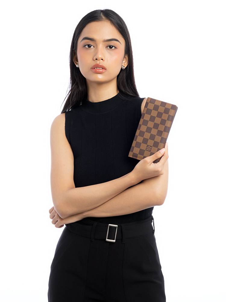 Damier Ebene Checkbook Wallet
