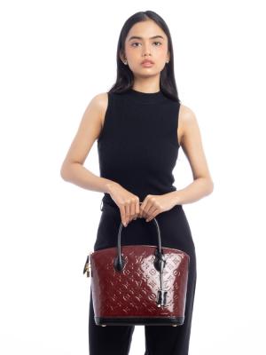 Monogram Vernis Lockit PM Griotte