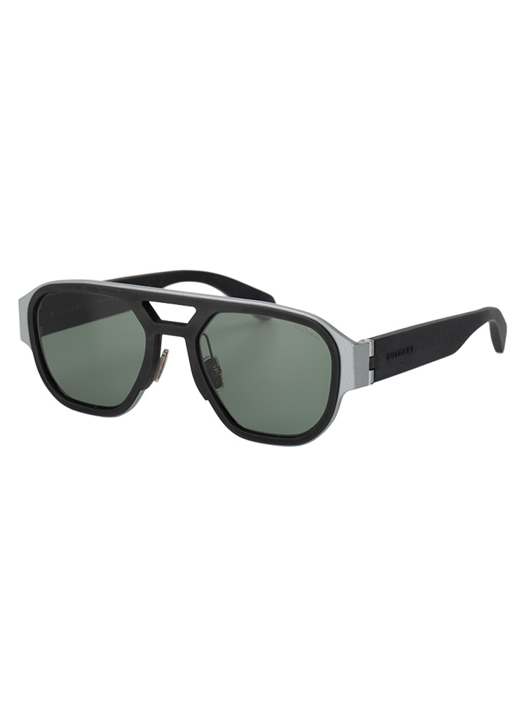 BV40023U Square Aviator Silver Black