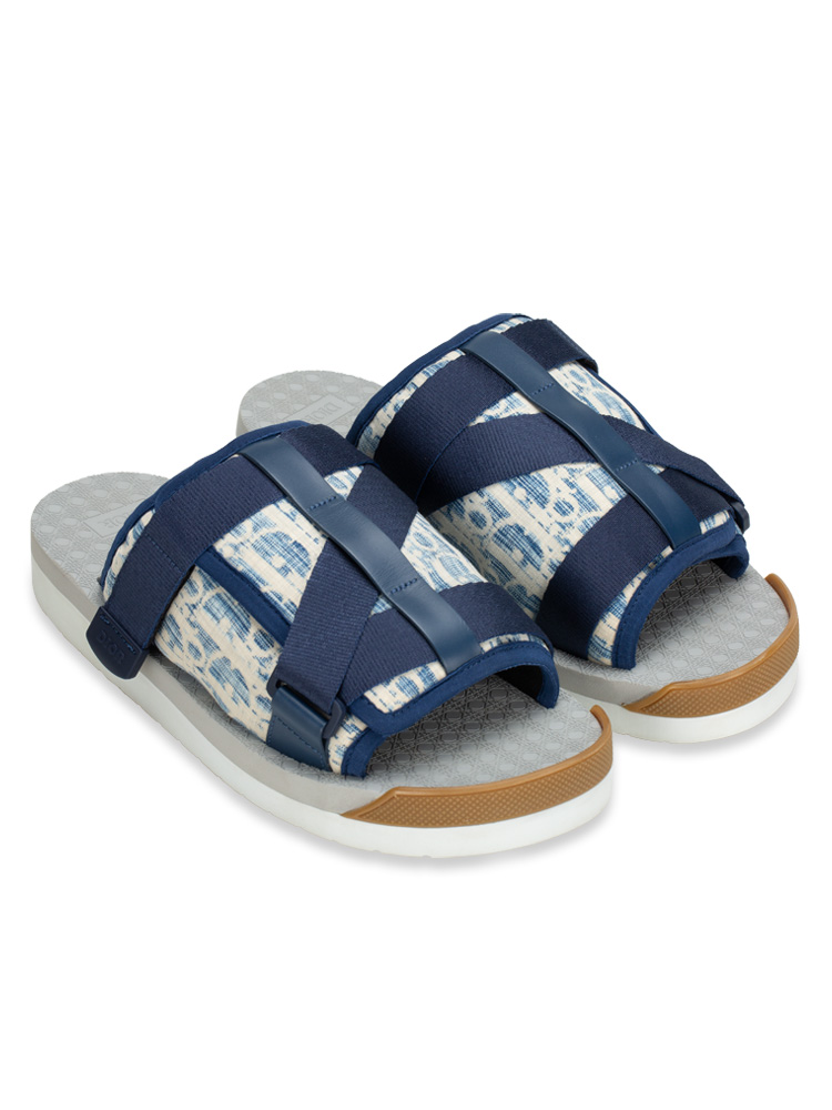 Mens Oblique Alpha Sandals Blue Denim Sz 42