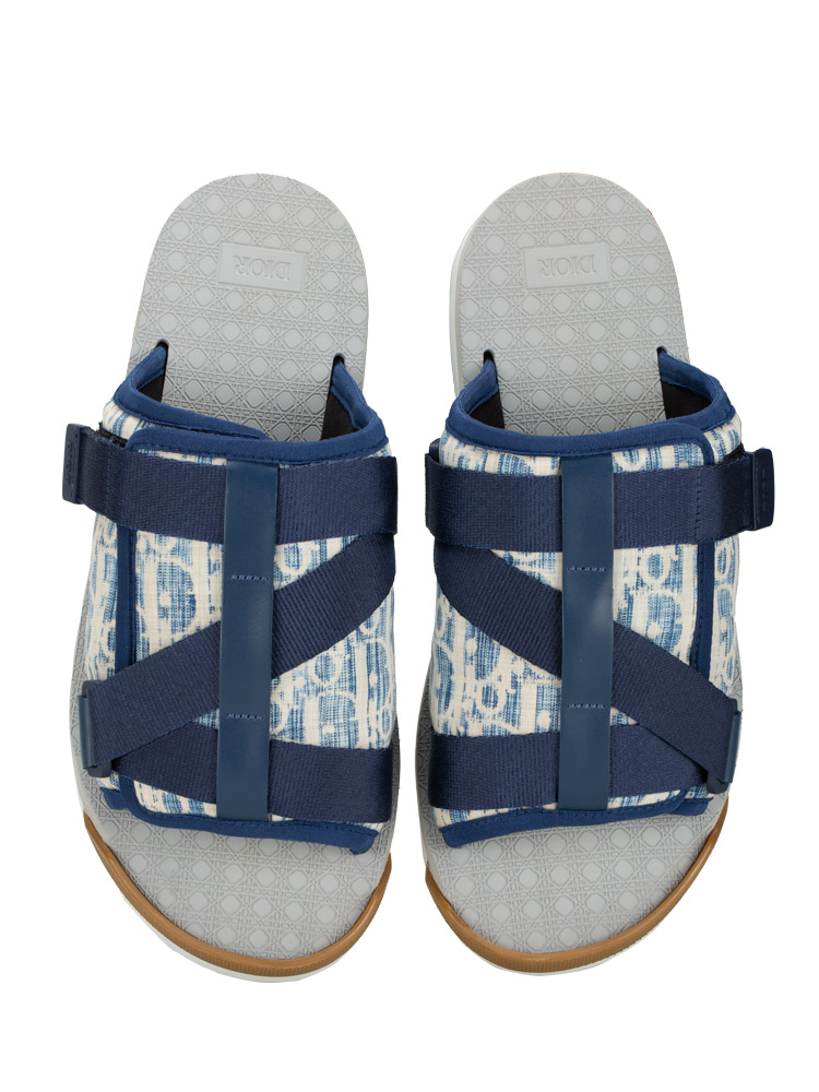 Mens Oblique Alpha Sandals Blue Denim Sz 42