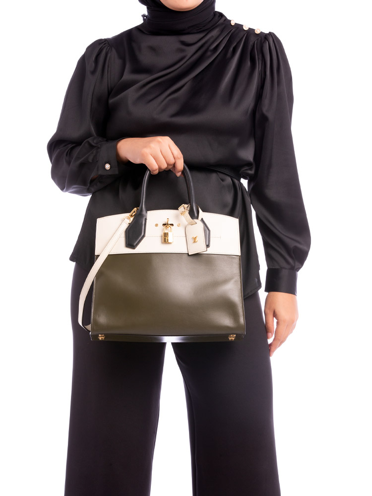 Taurillon City Steamer MM Kaki Creme Black