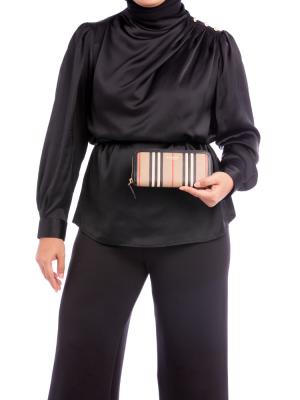 E-Canvas Icon Stripe Ellerby Continental Wallet Archive Beige