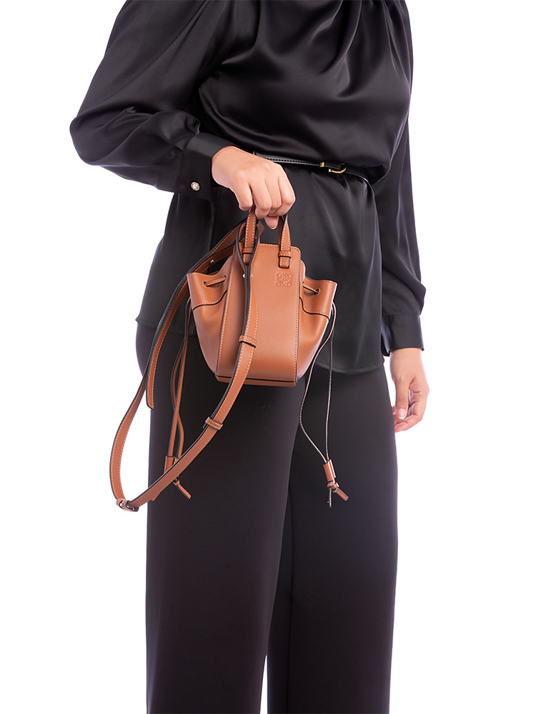 Calfskin Hammock Mini Shoulder Bag Tan