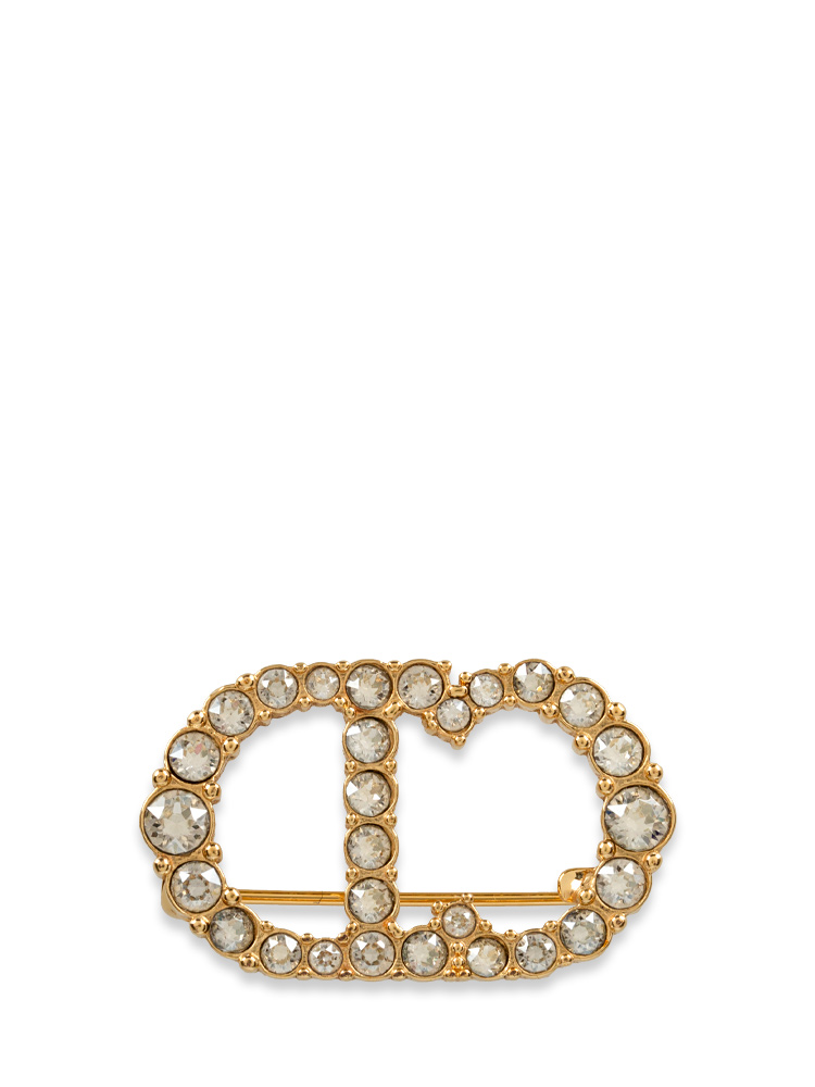 Crystal Clair D Lune Brooch Gold