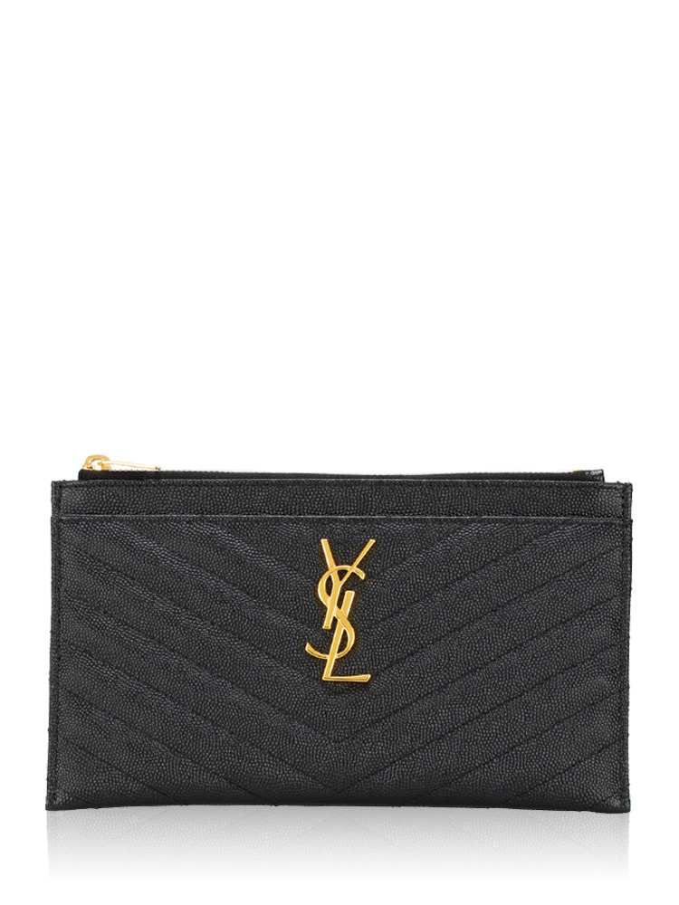 Grain De Poudre Monogram Bill Pouch Black