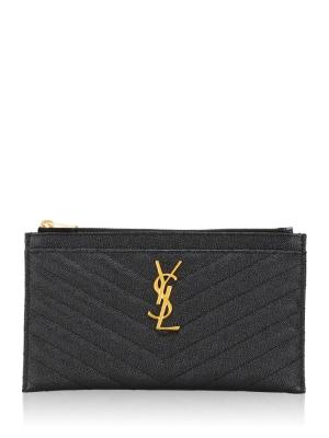 Grain De Poudre Monogram Bill Pouch Black