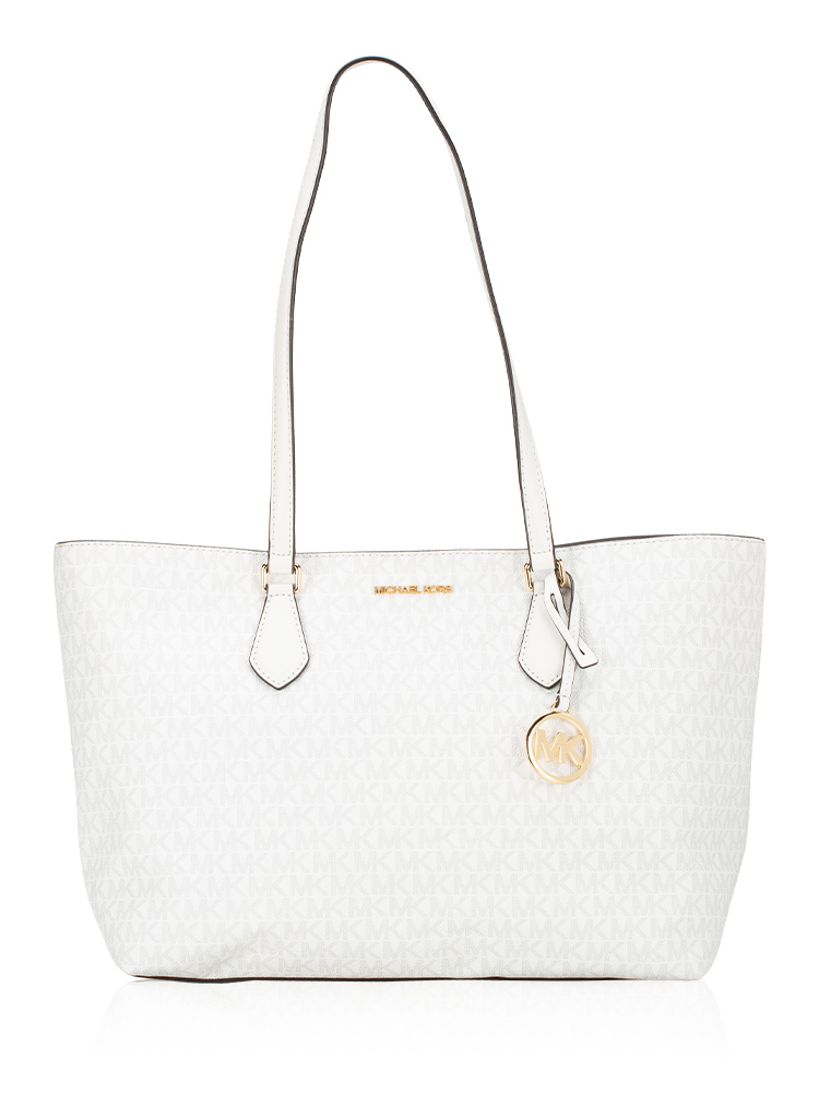 Signature Sheila Large Multifunction Tote Optic White