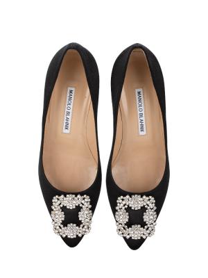 Satin Hangisi Pumps Black Sz 35.5